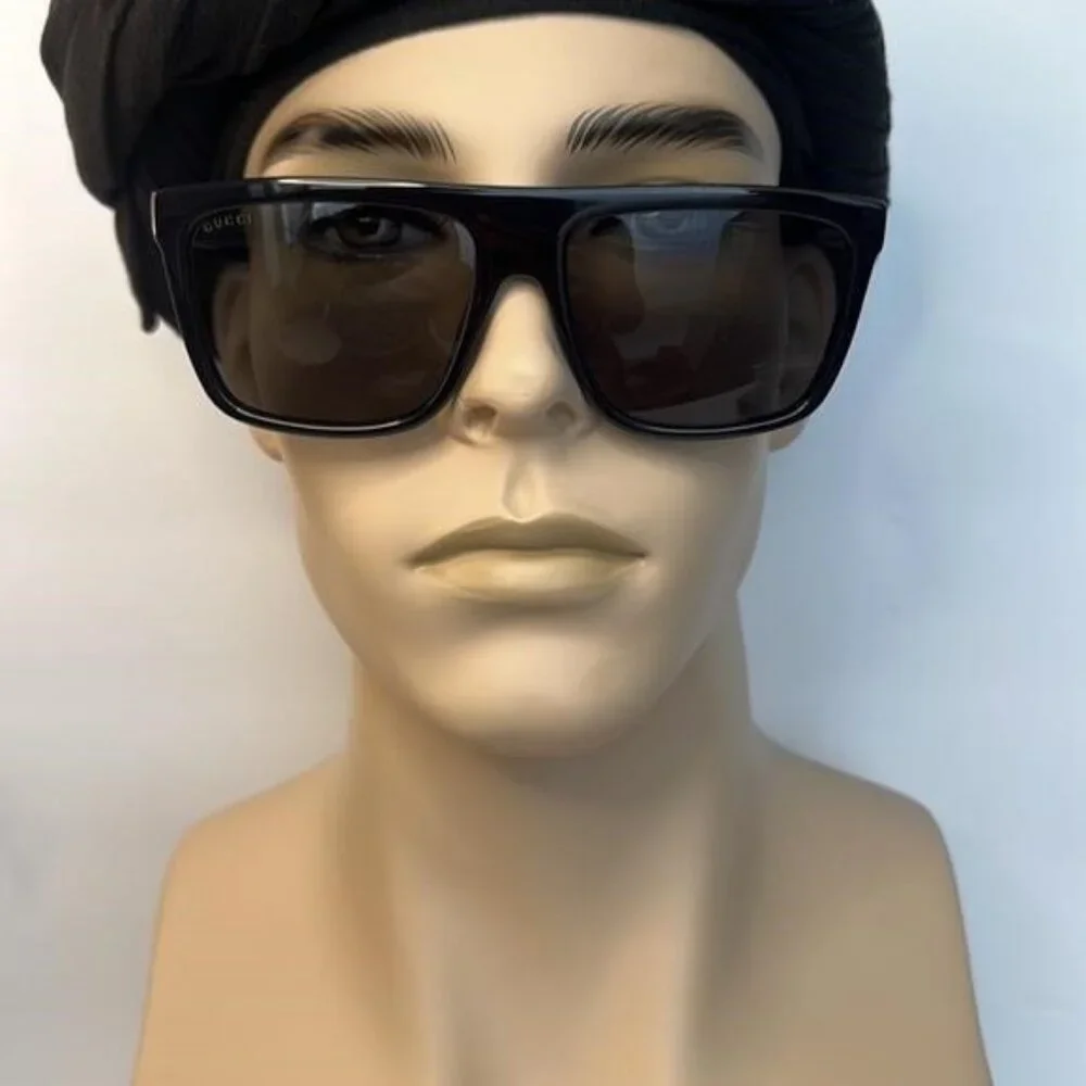 💯 - Authentic- New-GUCCI Grey /Black Browline Men's Sunglasses GG0748S 001 59